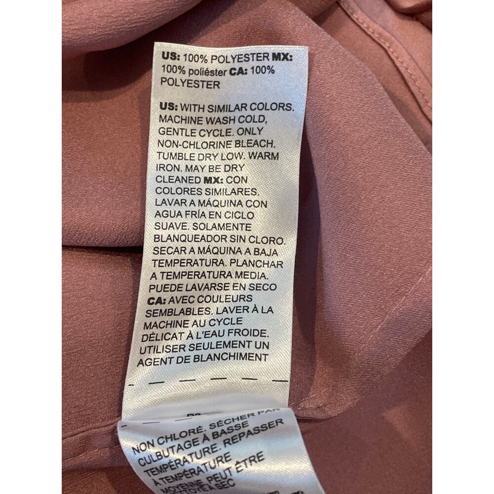 White House Black Market Satin Mauve‑Pink Top – Size M - Picture 7 of 7